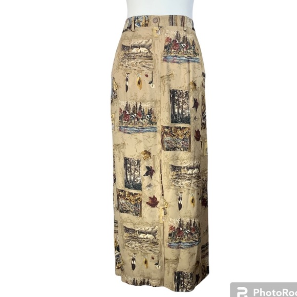 Vintage Bushwacker Maxi Skirt 12 Canoes Forest Camping Outdoors Hong Kong - Picture 3 of 11